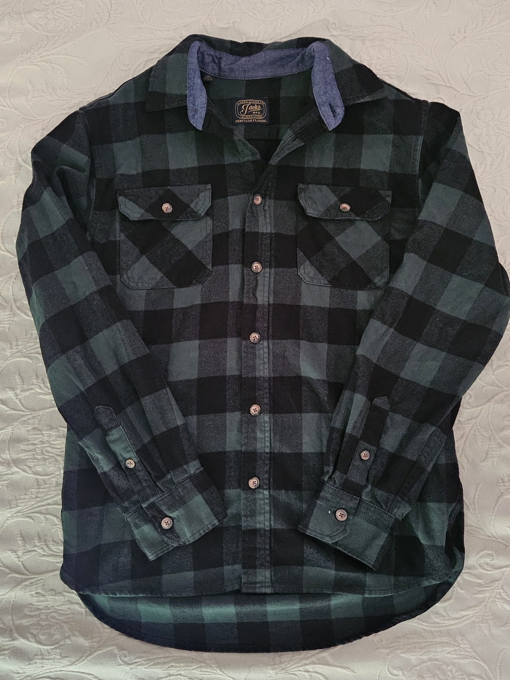 Jachs Green and Black Buffalo Plaid Heritage Flannel
